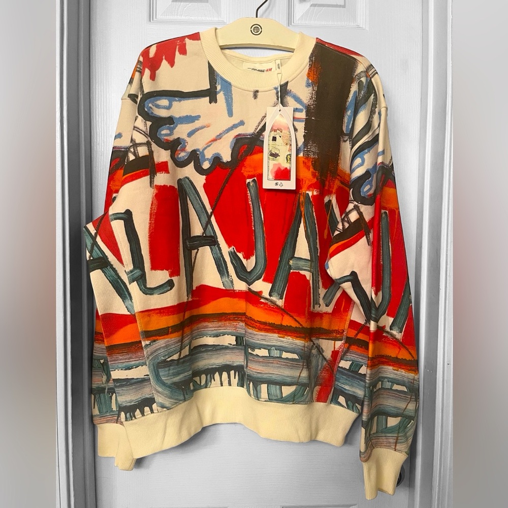 WHO DECIDES WAR x EV BRAVADO TELA D'AMORE X BASQUIAT x H&M Sweatshirt - Picture 4 of 10
